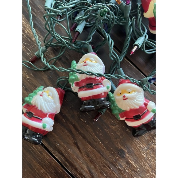 Blow Mold Santa Christmas Light Covers Set Of 6 - Picture 8 of 10